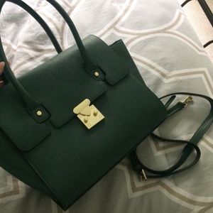 Hunter green purse
